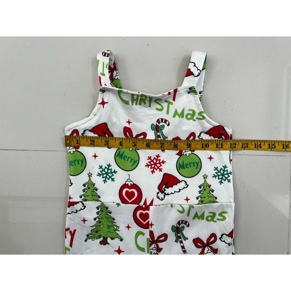 Los Angeles Boutique Party Grinch Cristmas Bell Bottom Jumpsuit Outfit Holiday 5